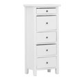 thumbnail image 1 of Commode Miniature, Blanche Robuste 5 Tiroirs Imitation Bois 1:12 pour Décoration de Salon, 1 of 8
