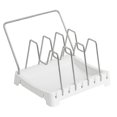 thumbnail image 2 of Durable Kitchen Pot Storage Racks with Adjustable Spacing, Towel Bar Holder Thickened Multi-function Pot Cover Rack with Towel Bar, Splicable Cabinet Racks, 2 of 9
