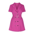 thumbnail image 2 of Gspmoly Robe pour Femme, Ensemble pour Femme à Lacets avec Revers et Boutons, Robe de Couleur Unie, Robes de Cocktail jusqu'à 60 % de Rabais, 2 of 6