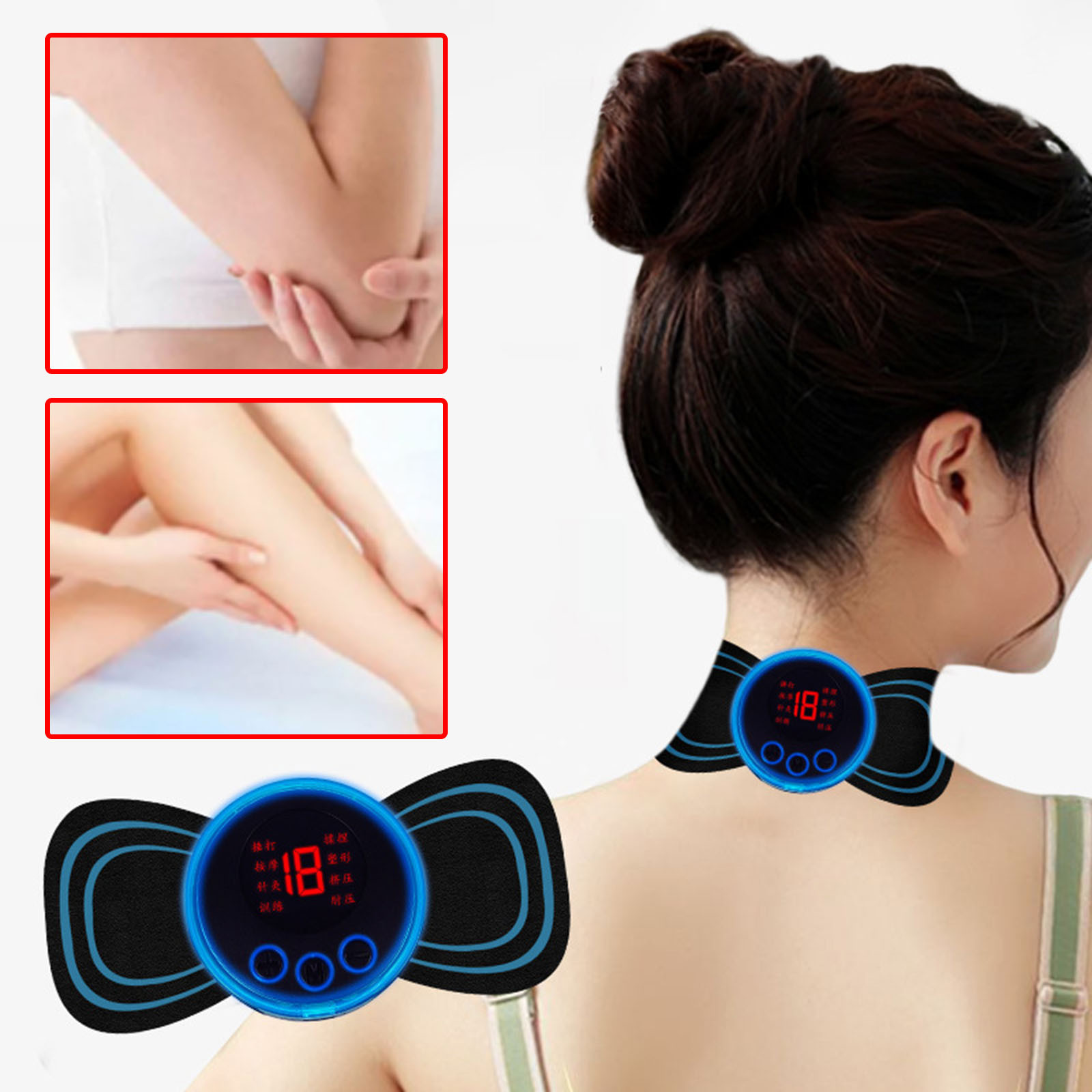 Chmadoxn Mini Neck Cervical Vertebra Massager，3pcs Portable Shoulder Back Massage Mat，Foot Legs Massage Pain Relief For Men Women massager products