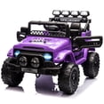 thumbnail image 1 of EDTara 12V Ride On Truck Car, Battery Powered Car w/Remote Control, Spring Suspension, LED Lights, Bluetooth, 3 Speeds, Electric Car for Kids, 1 of 8