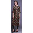 thumbnail image 2 of Bimba Tunique Droite à Manches 3/4, Hauts Imprimés, Kurta, Tenue d'Été pour Femmes, 2 of 6