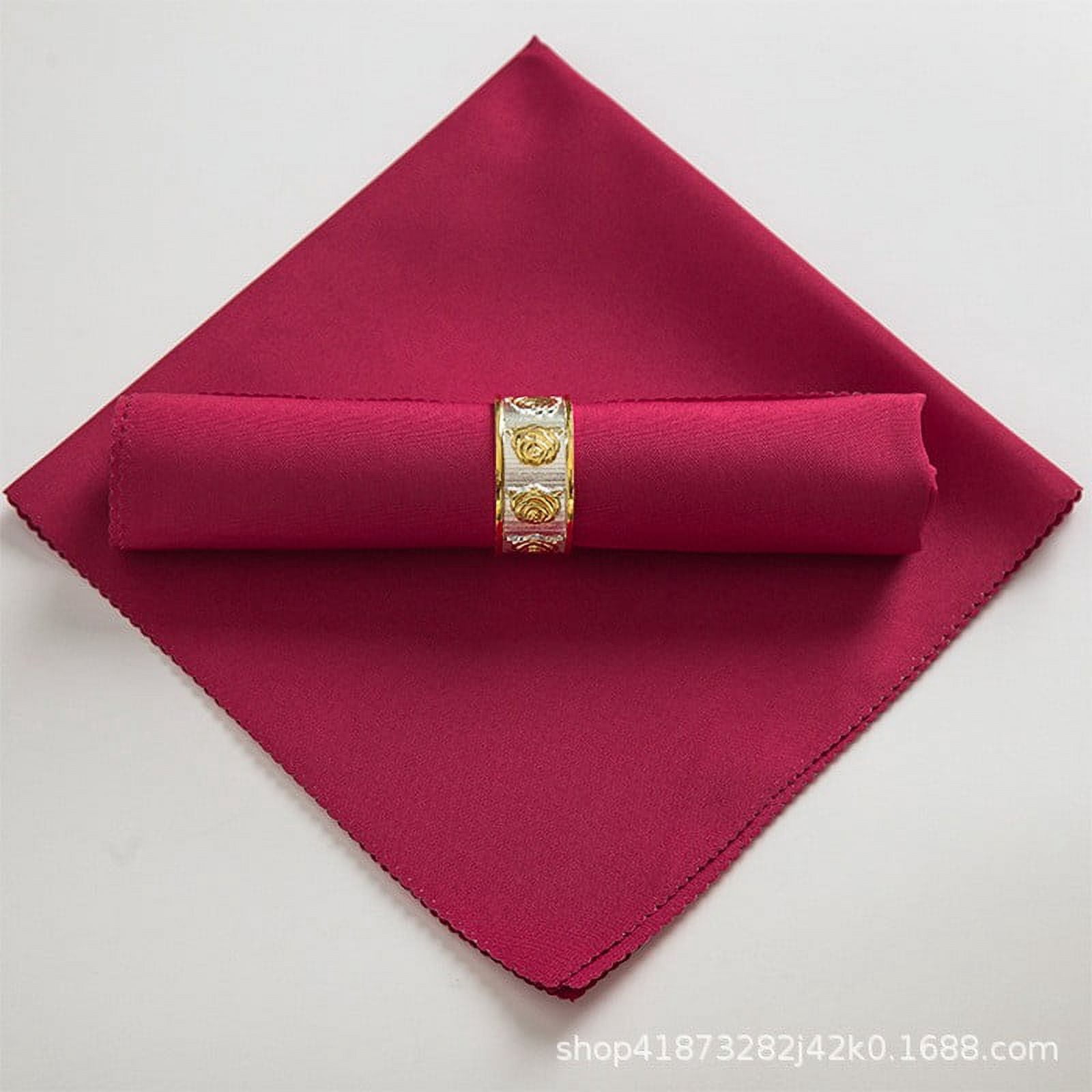 Napkins Cloth Washable, Red Cloth Napkins, 18.9x18.9Inch Soft Cotton Dinner Napkins Cloth, Rustic Table Napkins, 6Pcs Reusable Table Napkin with Hemmed Edges