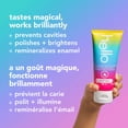 thumbnail image 4 of Dentifrice pour enfants hello Unicorn Sparkle au fluorure, dentifrice parfum gomme à claquer, tube de 119 g, 4 of 8