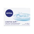 thumbnail image 1 of NIVEA Creme Soft Care Soap (4 Bars x 100g), Body Wash for All Skin Types, Nourishing and Silky Soap Bar for Use as Body and Hand Soap, Hand Cleanser with Almond Oil, 1 of 3