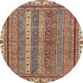 thumbnail image 1 of Ahgly Company Tapis d'Intérieur Ronds Abstraits Brun Rouge, Tapis de Zone Abstraits, 4 Pieds Rond, 1 of 6