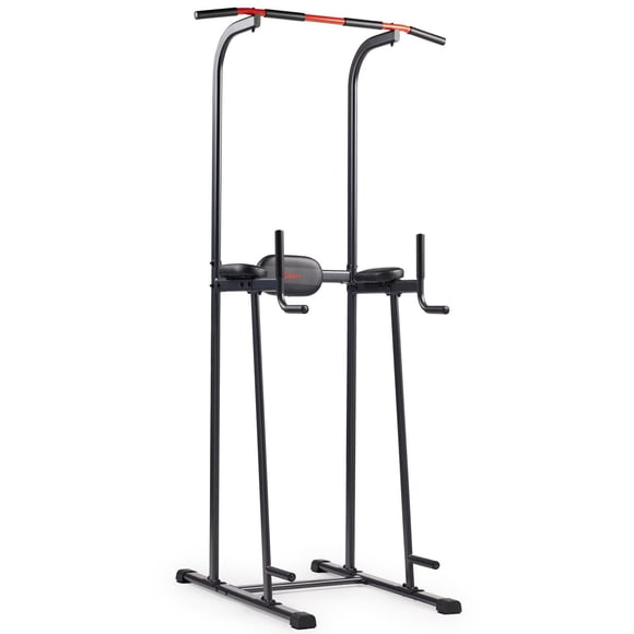 Tour de Puissance Compacte Multifonction Sunny Health & Fitness, Capacité de Poids 300 LB, Équipement de Musculation avec Chaise Romaine, Station de Dips, Barre de Traction, Pompes et Entraînement du