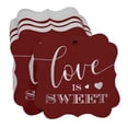 thumbnail image 3 of Inkdotpot Pack Of 100 Real Silver Foil Bracket Shape Paper Tags Love Is Sweet Wedding Favor Hang Tags, 3 of 6