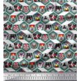 thumbnail image 1 of Soimoi Polyester Crepe Fabric Geometric & Dogs Patchwork Printed Fabric 1 Yard 42 Inch Wide, 1 of 3