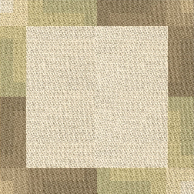 Ahgly Company Machine Washable Indoor Square Transitional Golden Blonde Gold Area Rugs, 5' Square