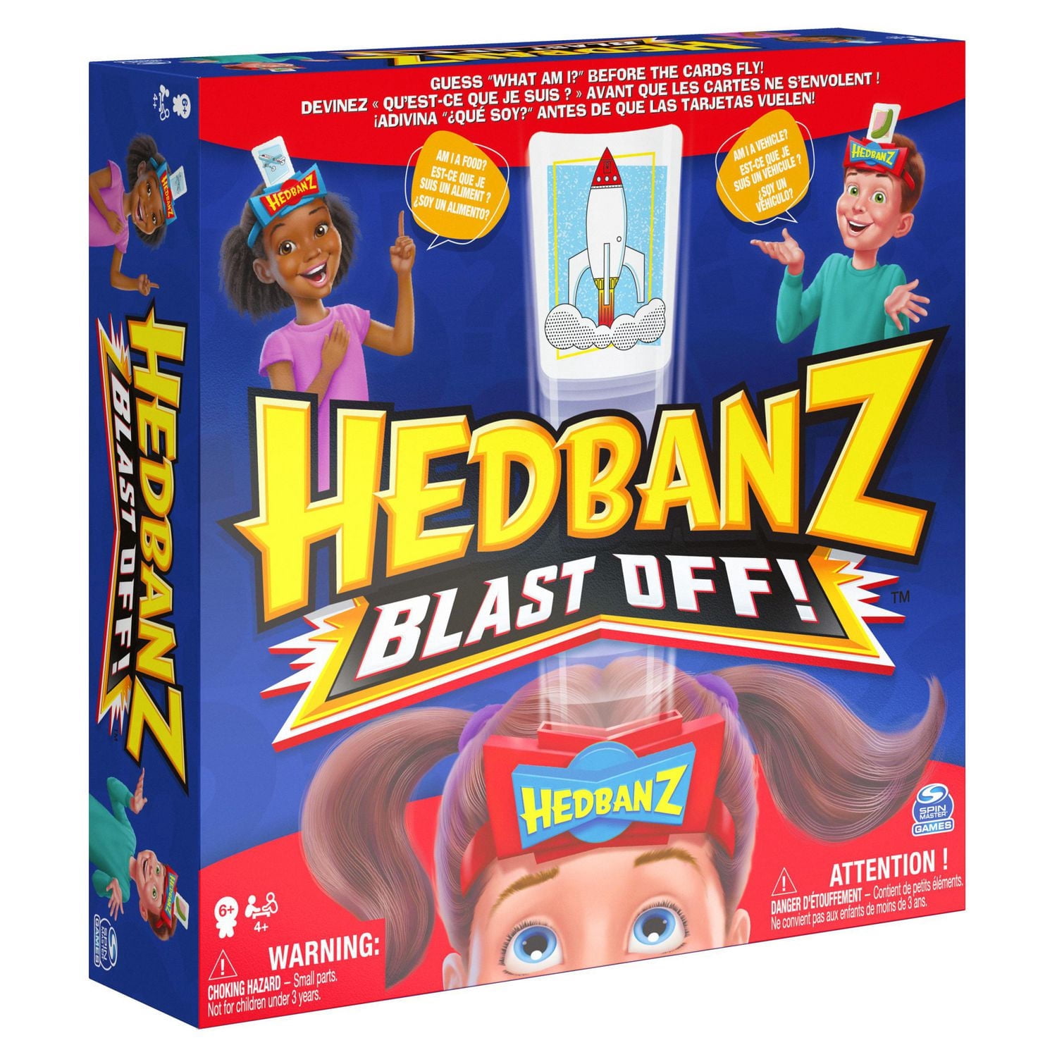Décollage de Hedbanz ! Jeu de devinettes pour les enfants et les familles à partir de 6 ans