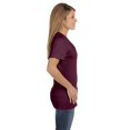 thumbnail image 3 of Hanes Womens Nano-T V-Neck T-Shirt, XS, Maroon, 3 of 3