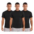 thumbnail image 2 of MSemis 3 Pack Men's Casual Mock Turtleneck Pullover Tops Short Sleeve Slim Fit T-Shirts Basic Solid Color Tees Black L, 2 of 7