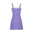 thumbnail image 4 of Jinhomg Maillots de Bain de Vacances pour Femmes Tankini Modeste Maillots de Bain Légers Confortables Bretelles Spaghetti Encolure Carrée Robe de Bain Maillot Dermoprotecteur Tenue de Plage Articles en Liquidation pour Femmes Violet TTTG, 4 of 10