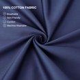 thumbnail image 4 of PiccoCasa Pure Cotton Pillowcases 2 Pcs Soft with Envelope Navy Blue Standard, 4 of 7