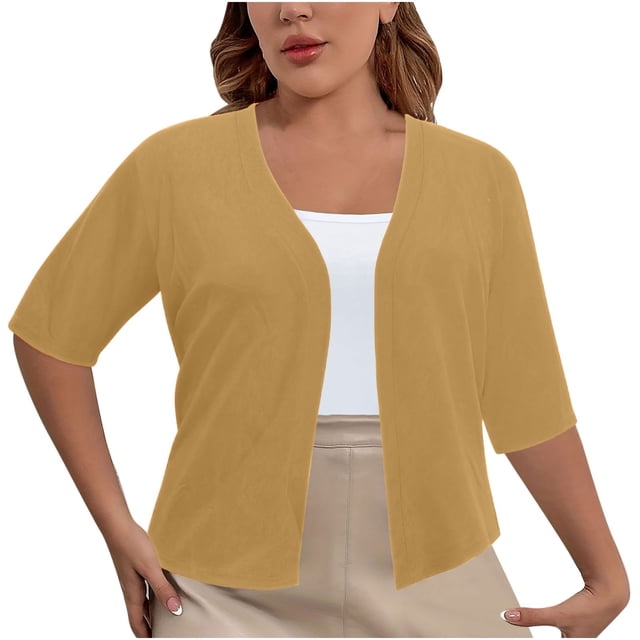 Cardigan pour Femmes, Veste Décontractée à Manches Courtes Respirante, Chandail en Molleton Ample Boho