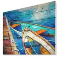 thumbnail image 1 of Design Art - Boats and Pier in Blue Shade, 1 of 5