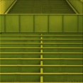 thumbnail image 1 of Ahgly Company Machine Washable Indoor Square Transitional Dark Yellow Green Area Rugs, 5' Square, 1 of 7