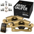 thumbnail image 1 of Max Advanced Brakes – EliteMAX Rear Brake Caliper Set for 2002-2018 Ram 1500, Driver & Passenger Side, Gold Powder Coated, Hardware Included, Disc Brake Caliper Assembly w/ Bracket, 1 of 8