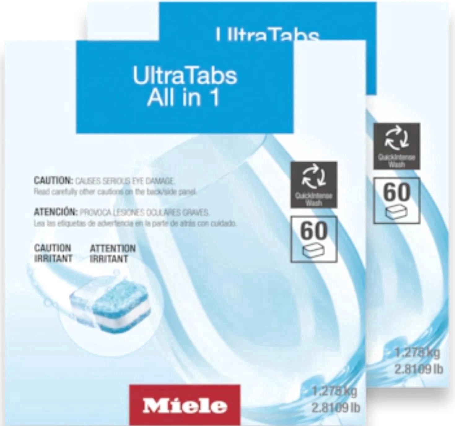 UltraTabs All In One Dishwasher Detergent Tablets, Used For Miele Dishwasher, Pack of 60 Tablets (Pack of 2)