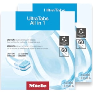 UltraTabs Tous en un lave-vaisselle comprimés détergents, utilisé pour Miele lave-glaces, paquet de 60 Comprimés (paquet de 2)