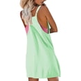 thumbnail image 4 of Yigetop Robe Athlétique avec Shorts! Combinaison-Short Décontractée Élégante Unie pour Femme à Double Poche avec Bretelles Réglables, Vert Menthe m, 4 of 4