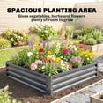 thumbnail image 4 of Outsunny 4' x 4' x 1' Raised Garden Bed Galvanized Steel Planter Box, 4 of 10