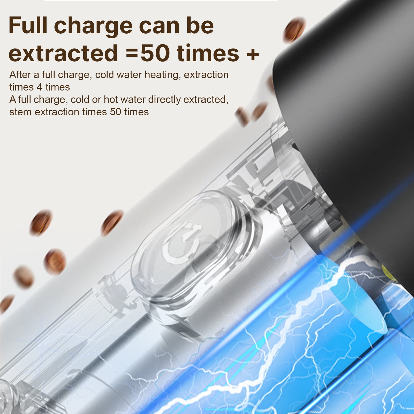 Coffee Portable Coffee Machine for Car Home Travel 3 in 1 Cordless Electric Coffee Maker Work With Capsule and Ground Coffee Mini Cold Brew and Heating Coffee Maker with 120ml Cup