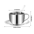 thumbnail image 3 of weibbin 304 European Style Stainless Steel Coffee Cup Set Office Double Layer Insulated Water Cup Reception Business Gift Tea Cup, 3 of 6