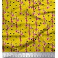 thumbnail image 1 of Soimoi Poly Georgette Fabric Leaves,Floral & Honey Bee Insects Printed Fabric 1 Yard 42 Inch Wide, 1 of 3