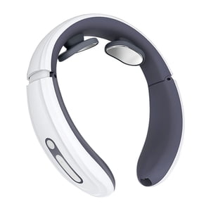 Yeacher Massager électrique portable de cou masseur cervical pour la douleur de relaxation de cou 6 Modes de massage 9 Intensité des niveaux 15min Timing Batterie rechargeable intégrée avec patch pulsé