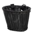 thumbnail image 3 of jinwen Kids Handlebar Bike Basket Imitation Rattan Handmade Basket Simple and Black, 3 of 9