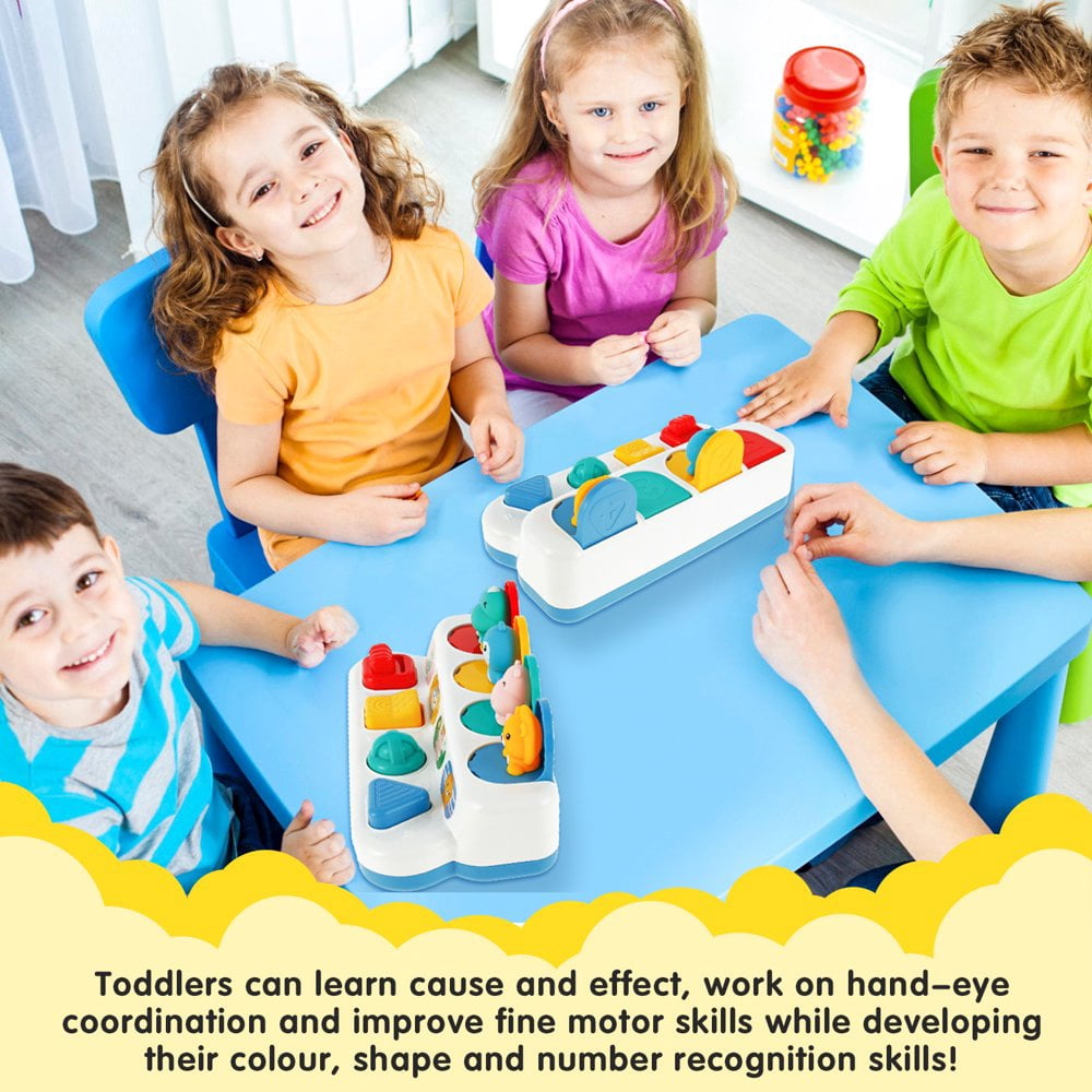 Odoukey Jouet interactif de Cache-Cache Animal Mignon, Jouet Animal Pop-up sûr et Amusant, Jouets éducatifs de - pour Enfants, Jouets d'apprentissage créatifs pour Les Tout-Petits garçons