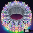 thumbnail image 1 of KNONEW 197FT 500 LED Christmas Lights Outdoor String Lights 8 Modes & Memory Fairy Light Plug in Waterproof LED String Lights for Xmas Yard Tree Wedding Party Holiday Decorations (Multicolor), 1 of 8
