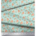 thumbnail image 3 of Soimoi Modal Satin Tissu Feuilles et Fleurs Imprimé Floral par la Cour 42 Pouces de Large, 3 of 3