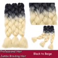 thumbnail image 2 of Ombre Jumbo Braiding Hair Extensions High Temperature Synthetic Twist Hair Multiple Colored Hair, 2 of 5