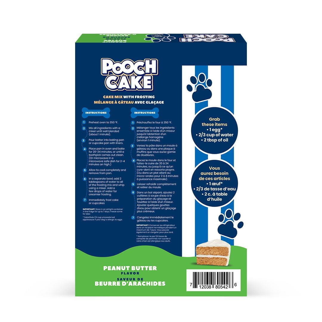 Pooch Cake Lot de 2- Mélanges à Gâteau au Beurre d'Arachides