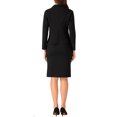 thumbnail image 3 of INSPIRE CHIC Ensembles de Robe Tailleur pour Femmes d'Affaires Tenue 2 Pcs Col en V Uni Blazer de Travail Robes L Noir, 3 of 5