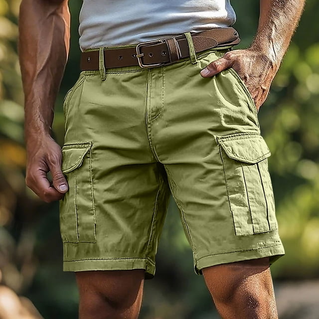 LIBRCLO Shorts Cargo pour Hommes avec Multiples Poches, Légers, Décontractés, de Plein Air, de Travail, pour la Randonnée et le Golf