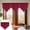 💖 Red_Base#5623, variant on Short Solid Color Curtains for Small Windows, Triangular Design, Easy Rod Installation, Polyester Beige Gray Red Green Coffee for Bedroom Kitchen Living Room