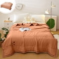 thumbnail image 2 of Affordablo Cheap Cooling Comforter 18x18 Absorb Body Heat to Keep Cool Lightweight Throw Blankets for Summer Soft Breathable Silk Smooth Lightweight Summer Comforter 18x18, 2 of 7
