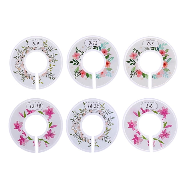 Baby Clothing Closet Rack Size Dividers Hangers Separator 6pcs with Sizes