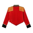 thumbnail image 4 of Hansber Enfants Garçons Uniforme d'Équipe de Drum Major Tenue de Performance de Batteur Veste à Franges et Chapeau Rouge 12, 4 of 7
