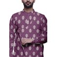 thumbnail image 3 of Atasi Party Wear Kurta Pajama For Men Mandarin Collar Ethnic Printed Kurta Set, 3 of 3
