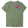 thumbnail image 1 of Pisexur Hauts de Printemps pour Femmes 2025, Hauts pour Femmes, Hauts de Sortie pour Femmes, Hauts pour Dames Mode Imprimé Manches Courtes Blouse de Sortie T-Shirt Drôle à Col Rond Vert, TG, 1 of 5