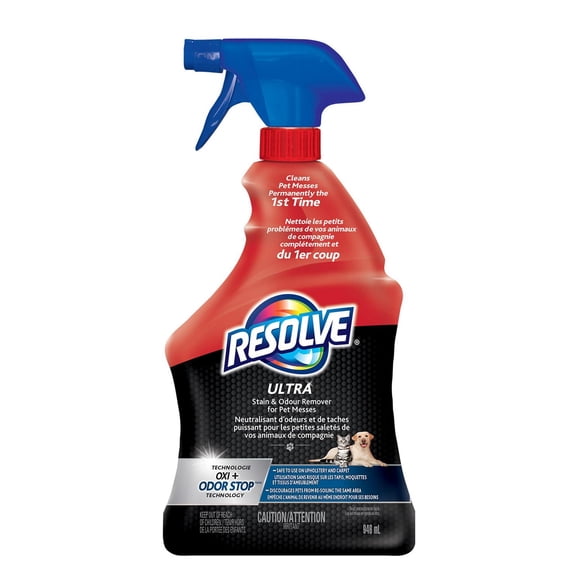 Resolve Ultra Vaporisateur Détachant et Éliminateur d'Odeurs pour Animaux de Compagnie, Prétraitement pour Machine de Nettoyage de Tapis