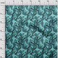 thumbnail image 3 of oneOone Cotton Silk Turquoise Blue Fabric Tropical Craft Projects Decor Fabric Printed By The Yard 42 Inch Wide, 3 of 5