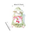 thumbnail image 2 of 2 Pcs Floral Dress Lace Sunhat Soft Breathable with Snap Button Leash Hook for Dogs Cats Birthday Party Travel, 2 of 7