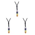 thumbnail image 4 of Transemion Handmade Clear Quartz Crystal Necklace Energy And Elegance Master StoneAdjustable Colorful Crystal 3Set, 4 of 6