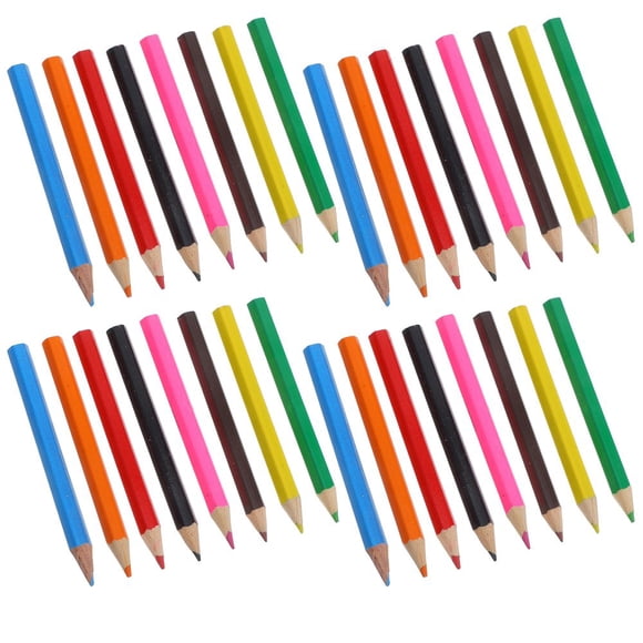 LEEYNEER 48pcs Mini Colored Pencil Set Short Colored Pencils Small Coloring Pencils Set Drawing Pencils Multi Color Pencils School Office Supplies
